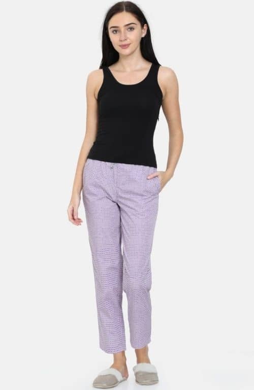 The Purple Polka Dot Pattern Women PJ Pant