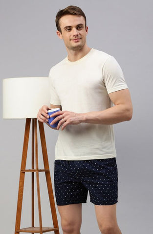 The Great Polka White in Blue Boxer