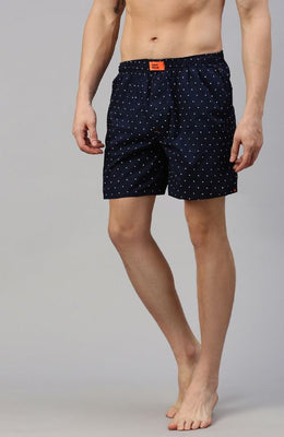The Great Polka White in Blue Boxer