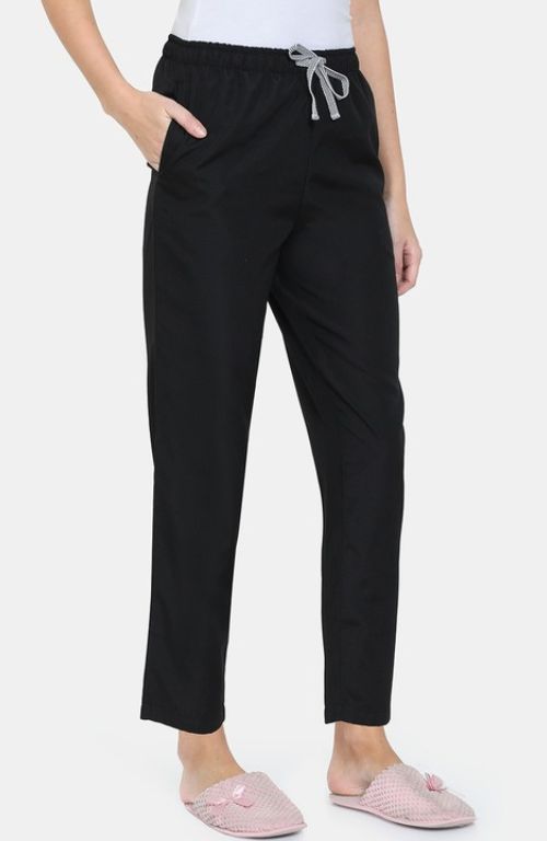 The Black Canvas Solid Women PJ Pant