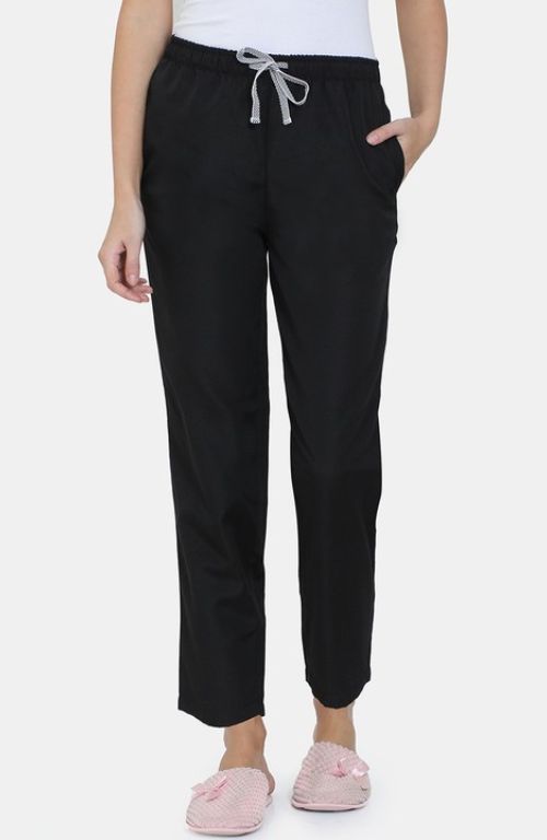 The Black Canvas Solid Women PJ Pant
