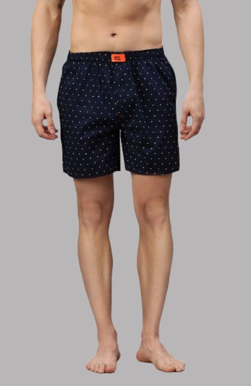 The Great Polka White in Blue Boxer