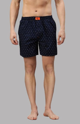 The Great Polka White in Blue Boxer