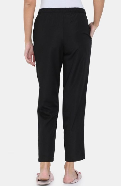 The Black Canvas Solid Women PJ Pant