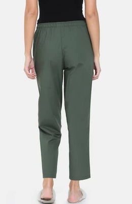 The Olive Great Green Solid Women PJ Pant