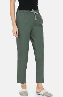 The Olive Great Green Solid Women PJ Pant