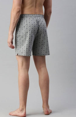 The Bareblow Flower is Grey Printed Boxer