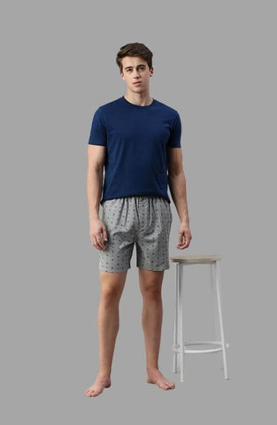 The Bareblow Flower is Grey Printed Boxer