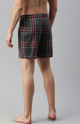 The Royal Plaid - Mid Grey Melange & Ash Grey Boxer