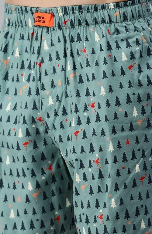 The Bareblow Merry Christmas Tree Print Boxer
