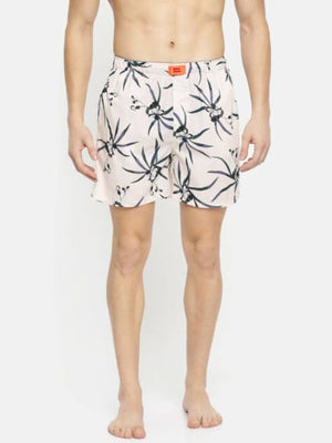 The Tropically Breezy White Cambric Cotton Boxer Shorts