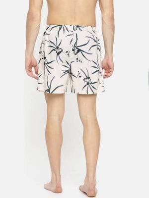 The Tropically Breezy White Cambric Cotton Boxer Shorts