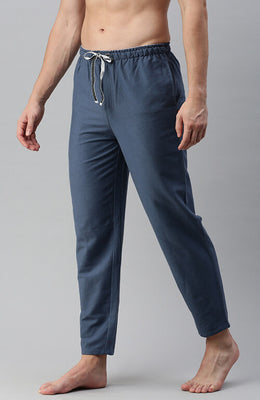 The SlateGray Solid Men PJ Pant