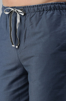 The SlateGray Solid Men PJ Pant