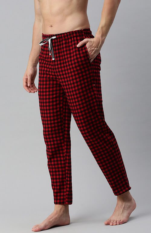 The Gingham Blackred Men PJ Pant