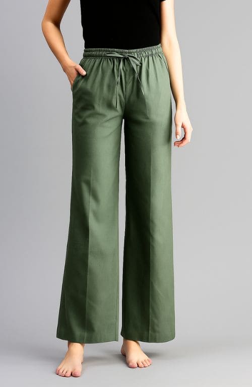 The Olive Solid Wide Leg