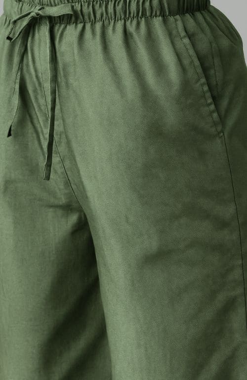 The Olive Solid Wide Leg