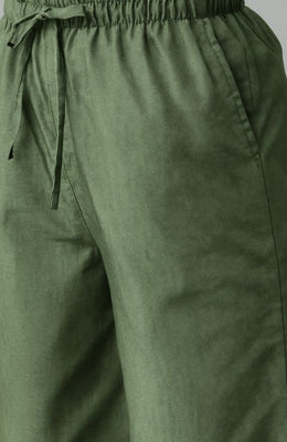 The Olive Solid Wide Leg