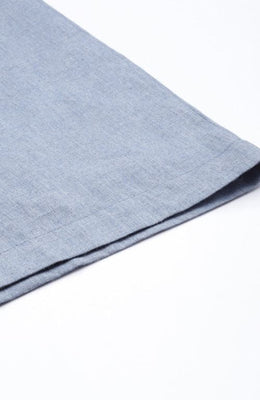 The Light Blue Solid Denim Women Wide Leg