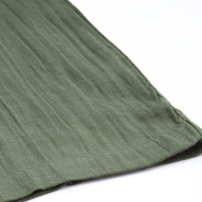 The Royal Olive Solid Cotton Women Wide Leg