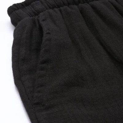 The Marcus Black Cotton Women Wide Leg Pant