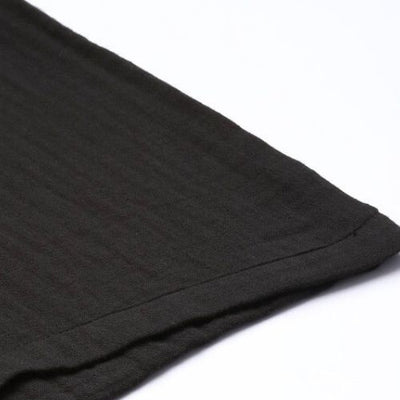 The Solid Black Cotton Wide Leg Pant