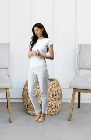 The Bareblow Light Green Line Women PJ Pants