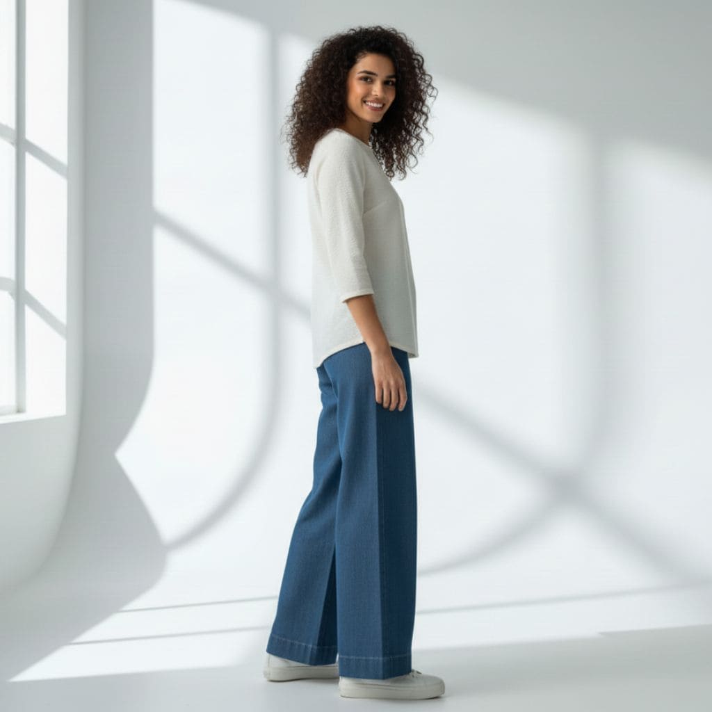 The Seersucker Cream Cotton V-Notch Neck Short Kurta