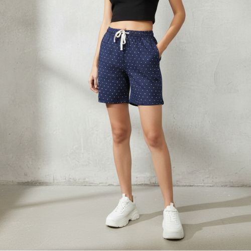 The Polka Dot Blue Women WFH Shorts
