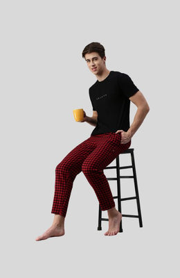 The Gingham Blackred Men PJ Pant