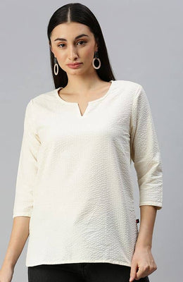 The Imprerial Cream Women Top