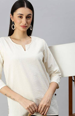 The Imprerial Cream Women Top