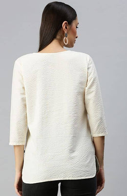 The Imprerial Cream Women Top