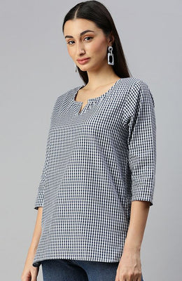 The Mini Gingham Checked Women Top