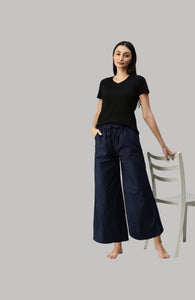 The Midnight Blue Women Wide Leg