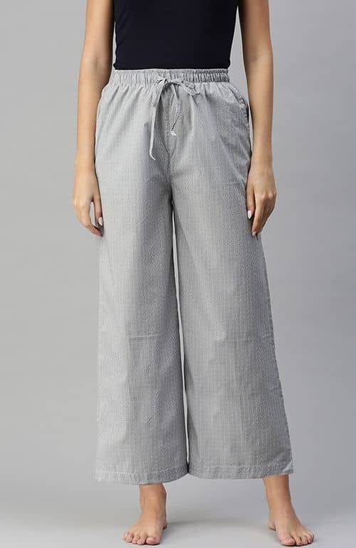 The Bareblow Black and White Matter Women Wide Leg