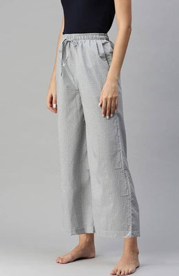 The Bareblow Black and White Matter Women Wide Leg