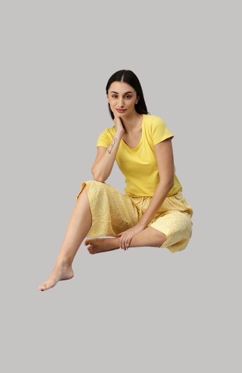 The Yellow Flower Women Wide Leg