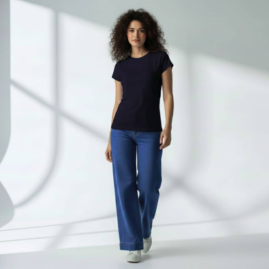 The Great Blue Crew Neck T-Shirt For Women