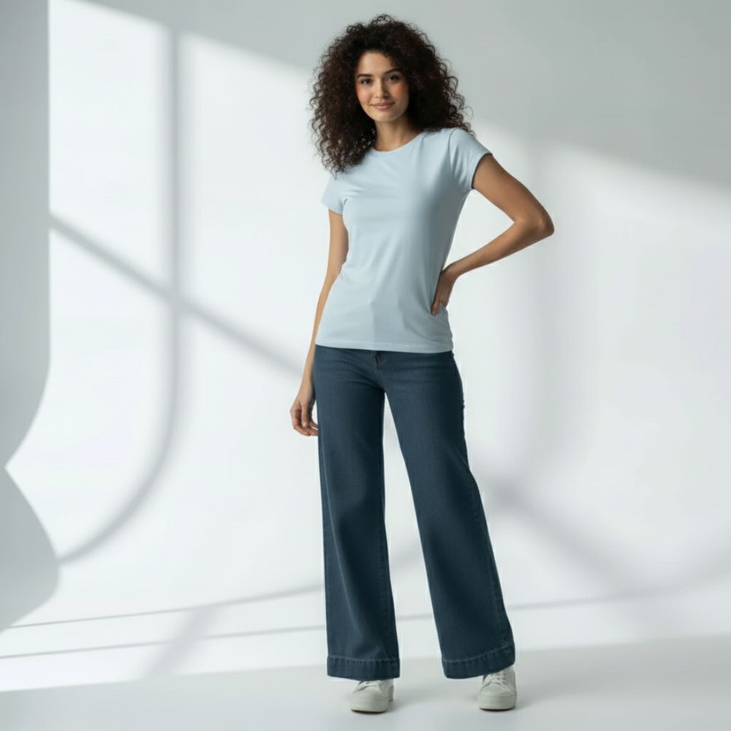 The Ocean is Aqua Crew Neck T-Shirt For Women