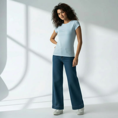 The Ocean is Aqua Crew Neck T-Shirt For Women