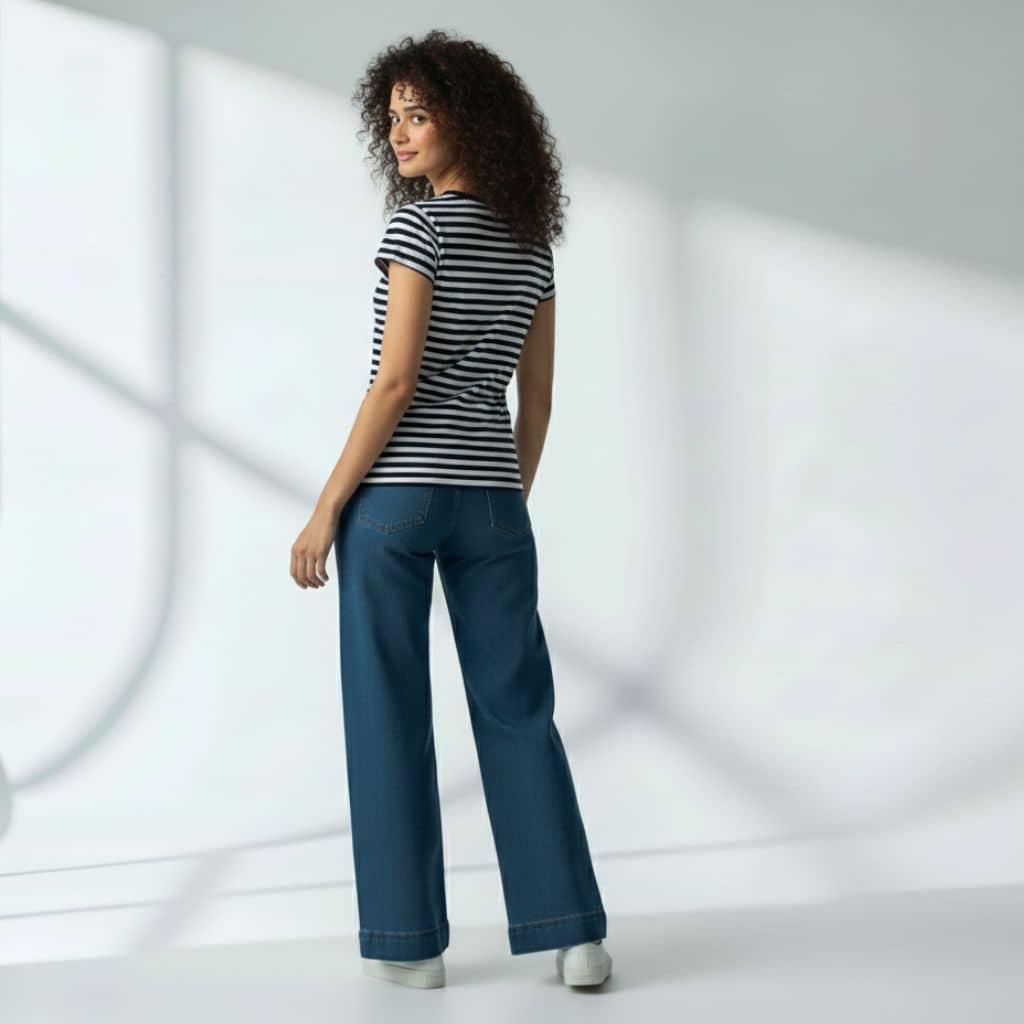 The Rich Striped Nautical Crew Neck T-Shirt For Women