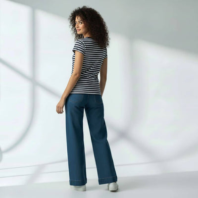 The Rich Striped Nautical Crew Neck T-Shirt For Women
