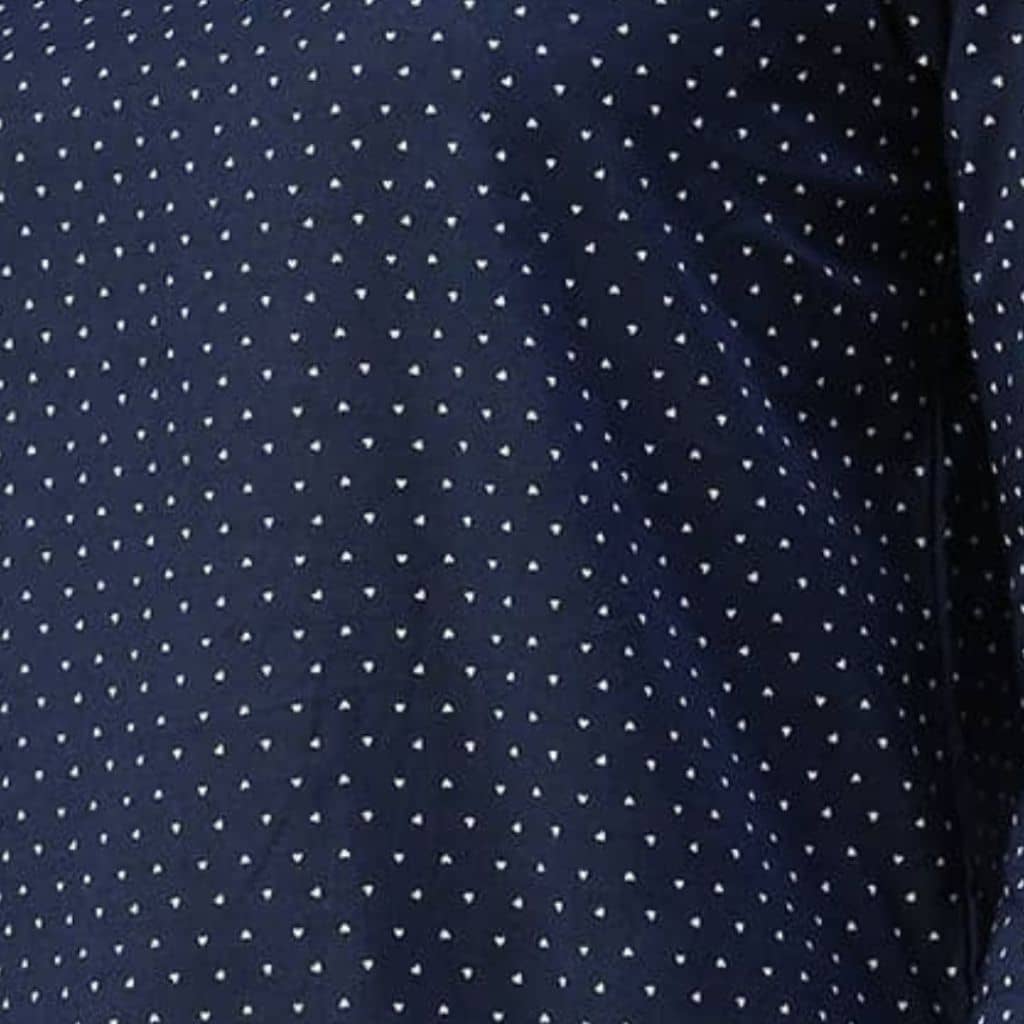 The Hearts of Navy Cotton V-Notch Neck Short Kurta