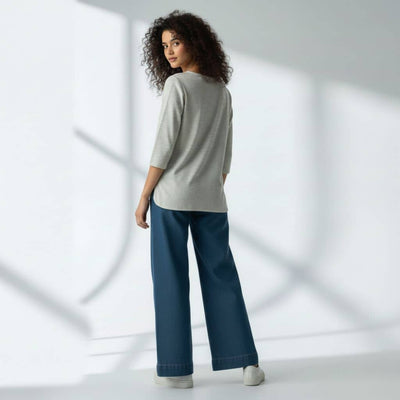 The Nautical Stripes Cotton V-Notch Neck Short Kurta