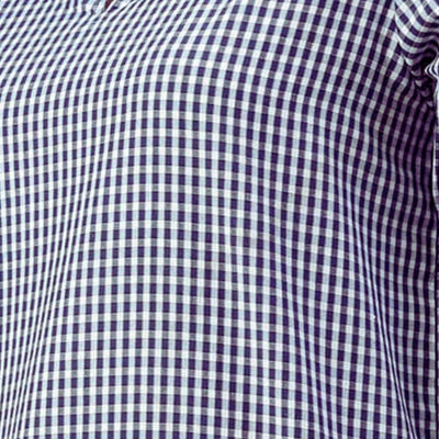 The Gingham Check Cotton V-Notch Neck Short Kurta