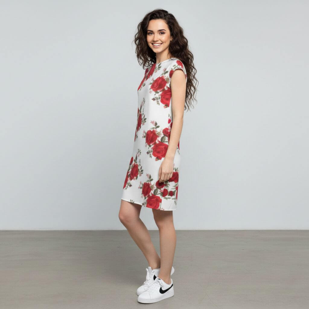 The Floral Viscose WFH A-Line Dress