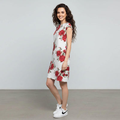 The Floral Viscose WFH A-Line Dress