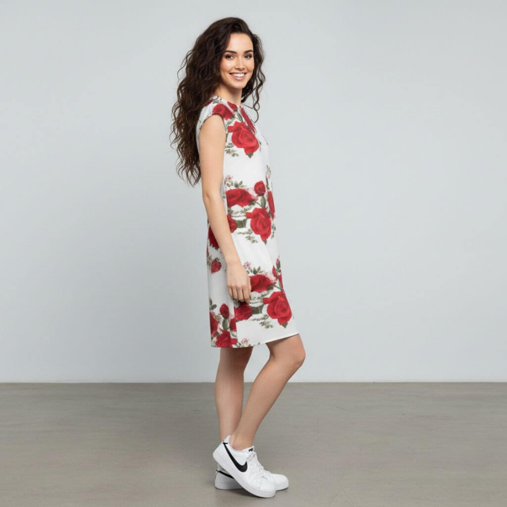The Floral Viscose WFH A-Line Dress