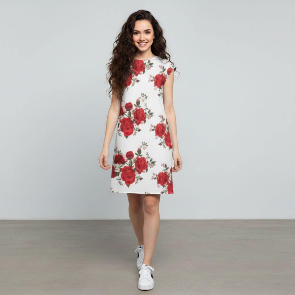 The Floral Viscose WFH A-Line Dress